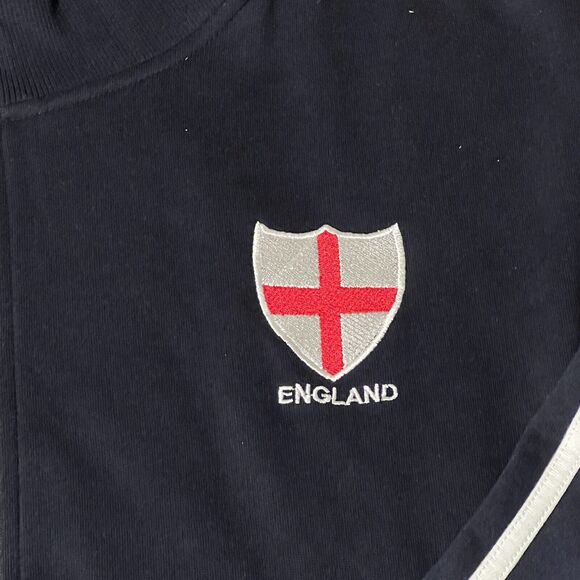 England National Team Jacket Mens XL Black Embroidered Dolmen Clothing - Picture 3 of 7